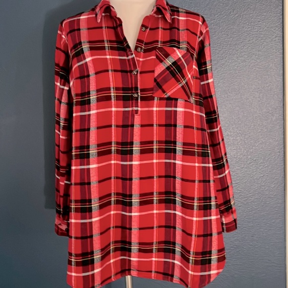 Isabel Maternity by Ingrid & Isabel Tops - ISABEL MATERNITY FLANNEL SHIRT